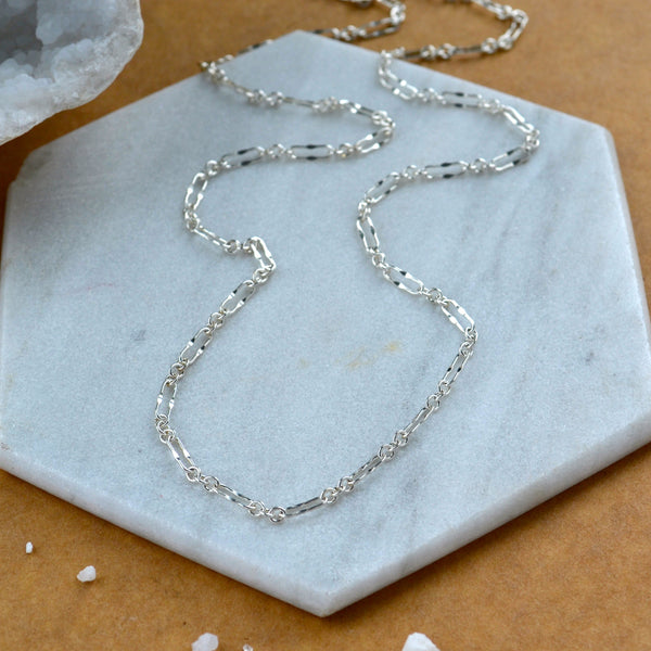 longboard necklace custom chain necklaces dainty silver chain necklace dappled link chain handmade silver simple chain necklace layering