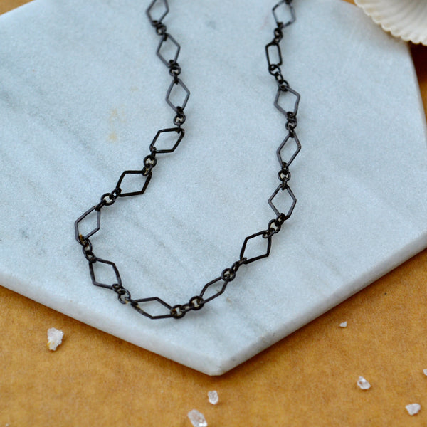 maldives necklace custom chain necklaces dainty black chain necklace hammered diamond link chain handmade necklace black sterling silver jewelry chains
