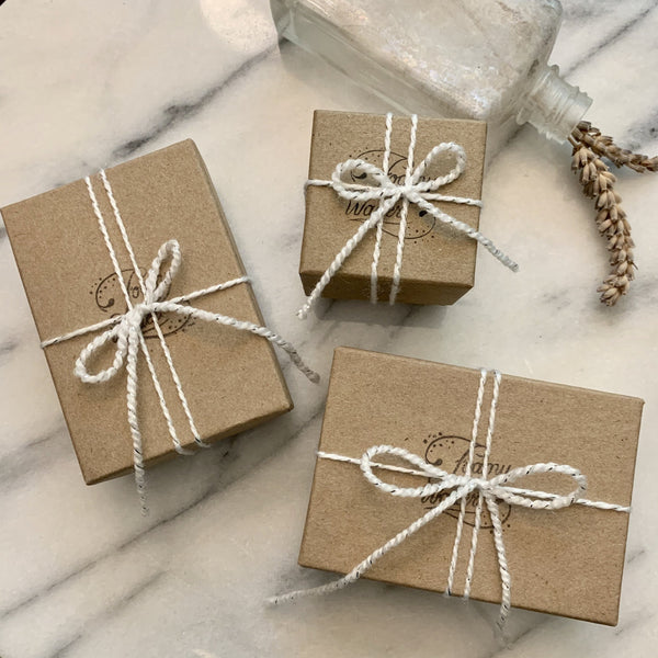 jewelry packaging cute gift box sustainable jewelry gift box brown paper packages tied up with strings Foamy Wader gift box