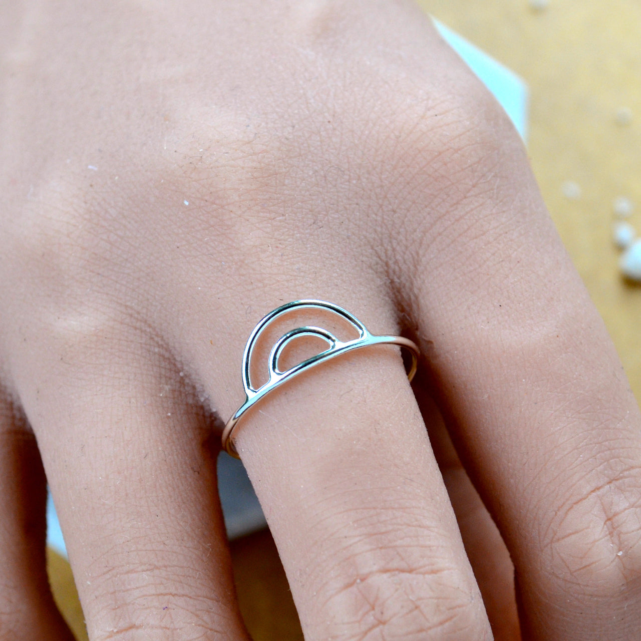 Simple Sterling Silver Sunrise Ring Simple Sterling Silver Sunrise Ring