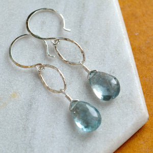 the keys earrings handmade moss aquamarine earring gemstone dangle ear rings silver sustainable jewelry
