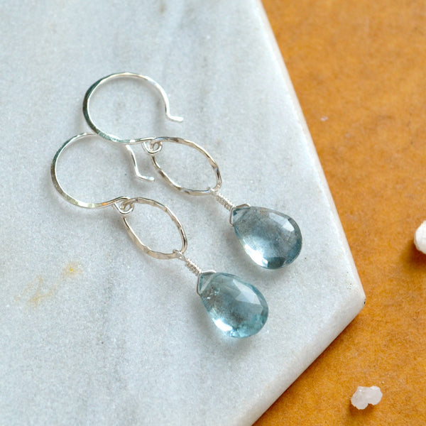 the keys earrings handmade moss aquamarine earring gemstone dangle ear rings sterling silver sustainable jewelry