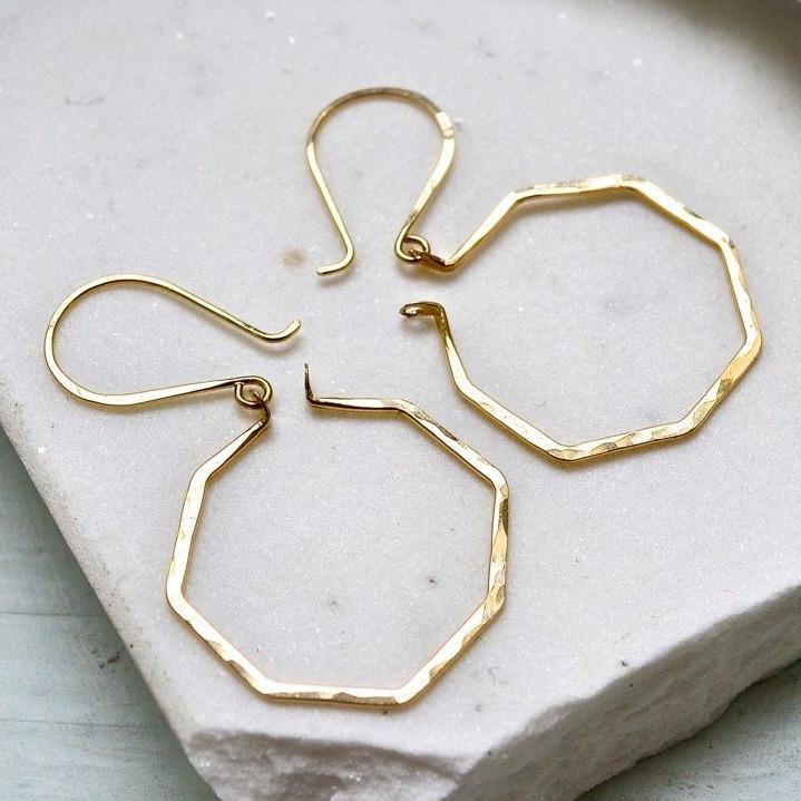 Octagon hoop earrings new arrivals