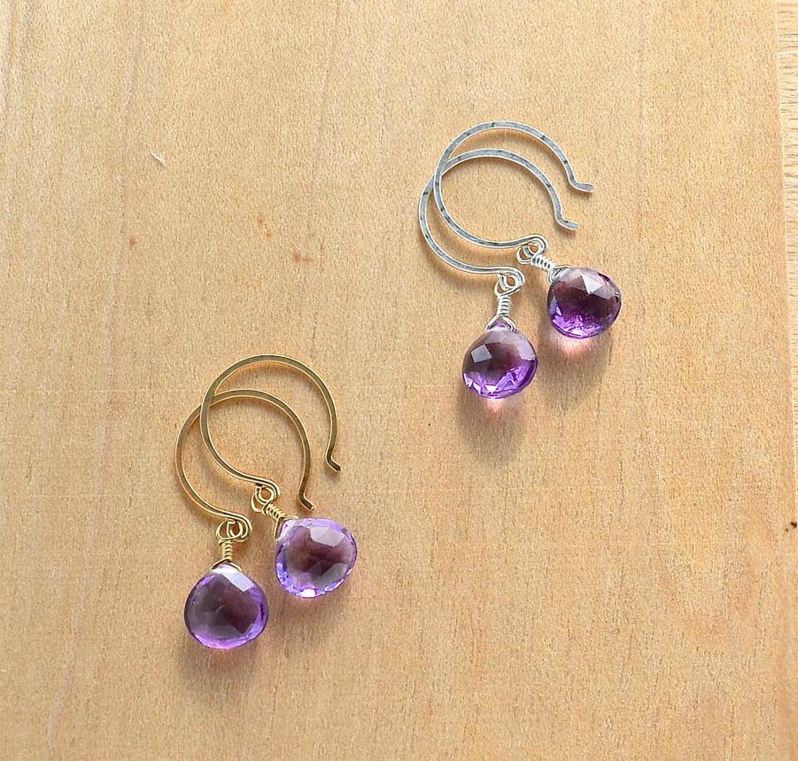 20mm Performance Earrings - Purple Velvet Pierced - Rhinestones Unlimited