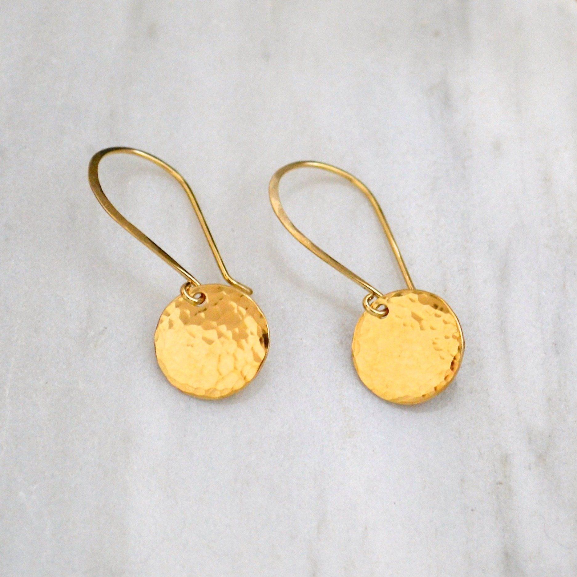 Buy Hammered Gold Disc Stud Earrings, Hammered Stud Earrings, Gold Filled  Minimalist Earrings, Simple Small Gold Earrings, Gold Earrings Online in  India - Etsy