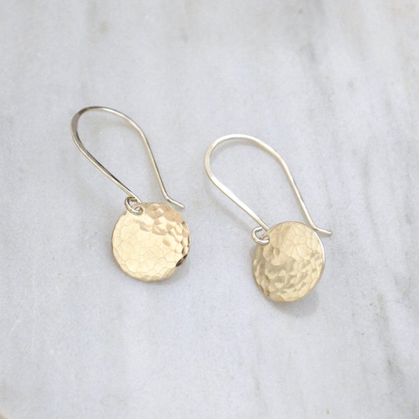 Nine West gold tone hanging hammered disc earrings | Shop earrings, Disc  earrings, Earrings