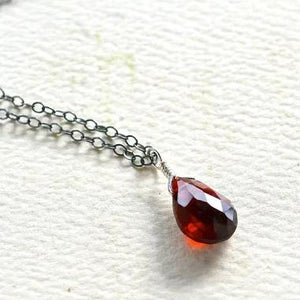 Red Garnet Gemstone Handmade 925 Sterling Silver Jewelry Necklace Sz 18 Red Garnet Gemstone Handmade 925 Sterling Silver Jewelry Necklace Sz 18