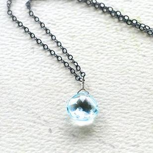 Light blue 2025 gemstone necklace