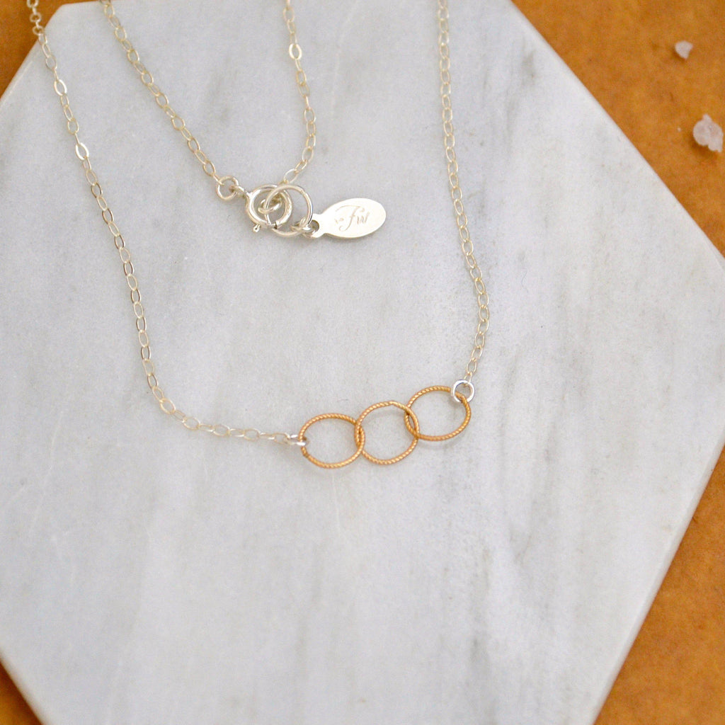 Black & Gold Interlocking Necklace | Colleen Mauer Designs
