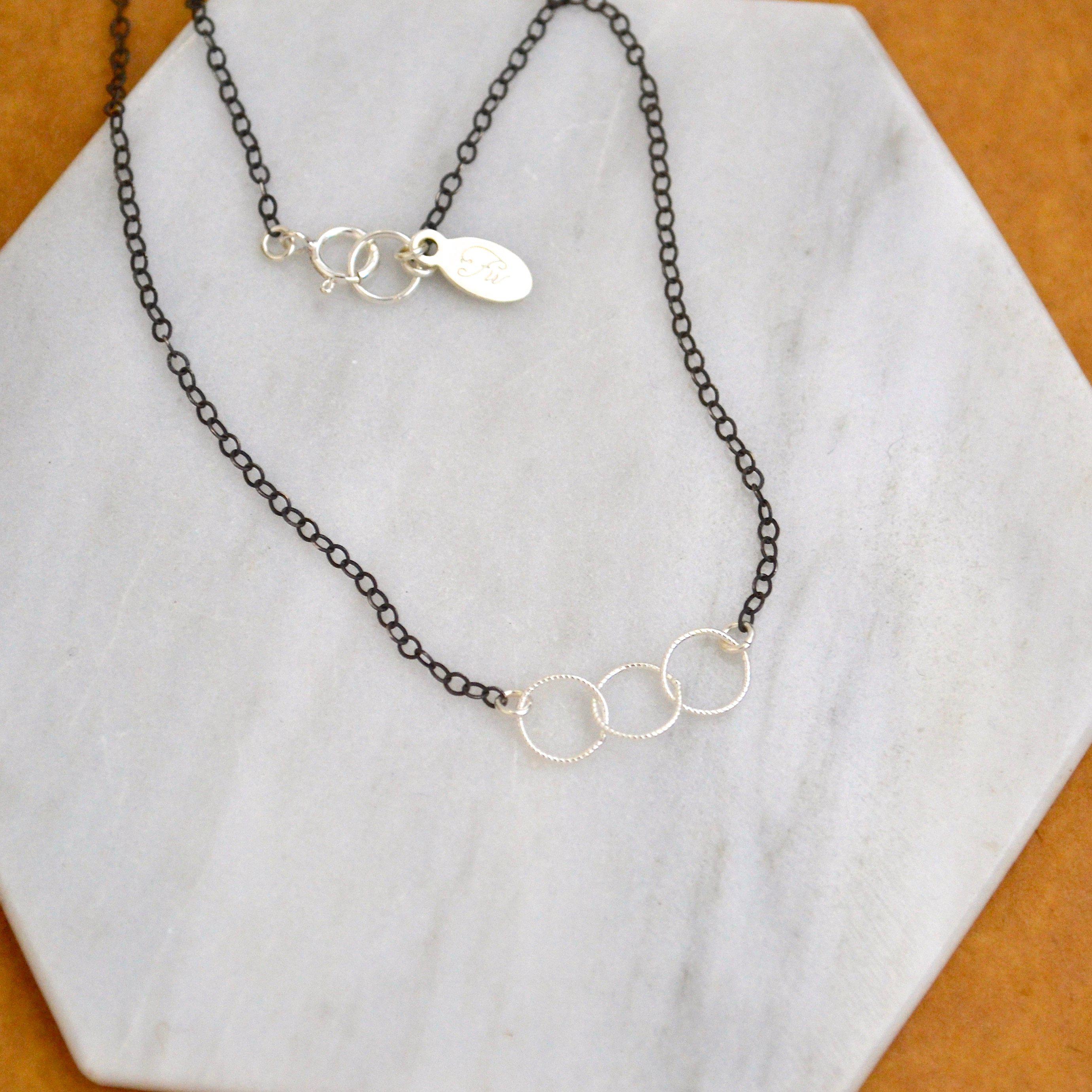 Personalised Interlocking Circle Necklace | Sterling Silver | Kim Ryan  Jewellery | Handmade UK