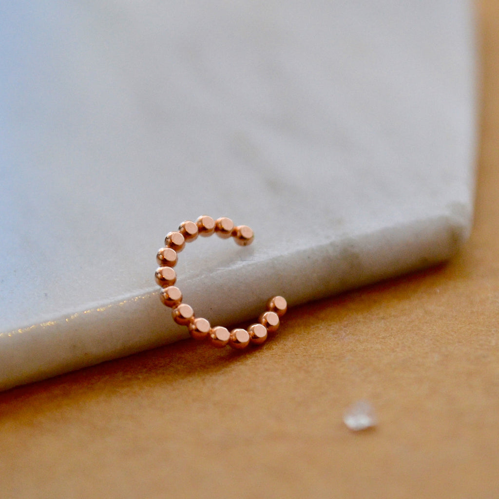 Snot Drop Rings Droplets Nose Cuff - handmade beaded wire septum cuff fake nose ring ...