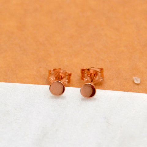 Simplicity Stud Earrings - minimalist dainty circle post earrings in gold, silver, or rose gold - Foamy Wader
