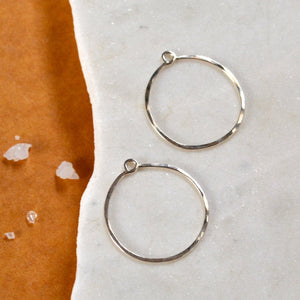 Shine Earring Jackets - open circle jacket charms for stud earrings - Foamy Wader